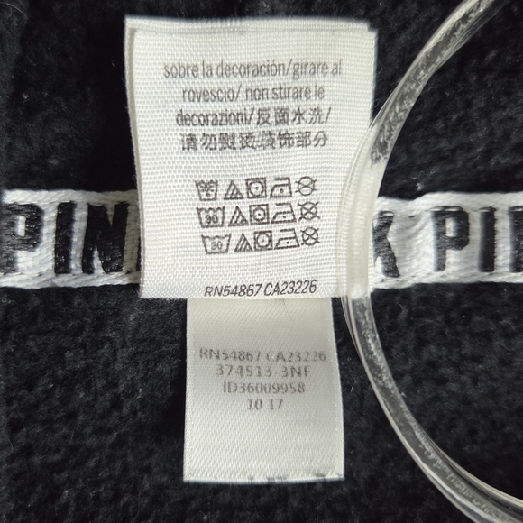 Victoria's Secret PINK Watercolor Hoodie Y2k Bling Sequin Love Streetwear Small - Picture 13 of 13